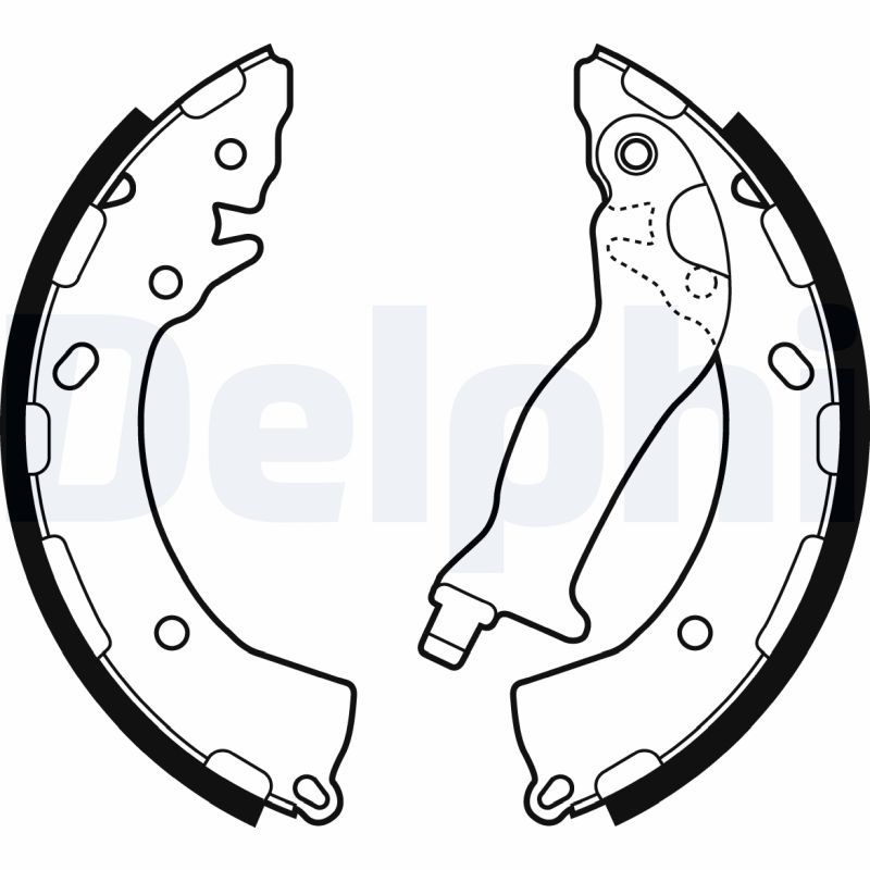 DELPHI LS2087 Brake shoe set