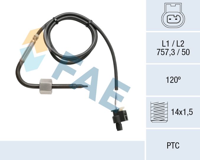 Sensor, exhaust gas temperature