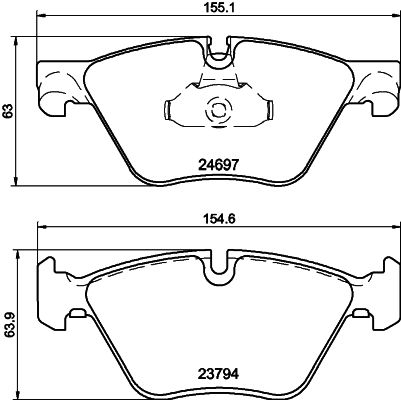 HELLA 8DB 355 014-351 Brake pad set, disc brake