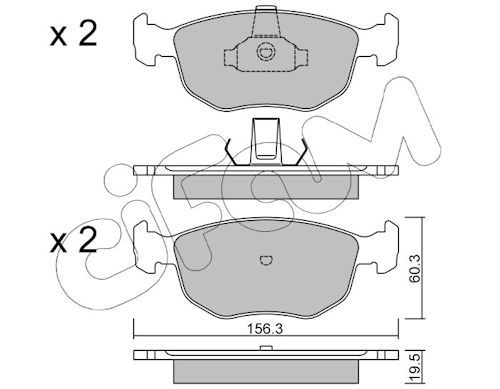 CIFAM 822-656-0 Brake pad set, disc brake