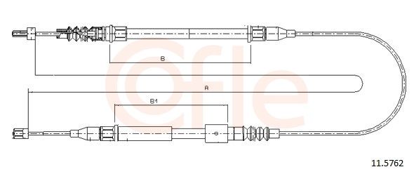 COFLE 11.5762 Cable pull, parking brake