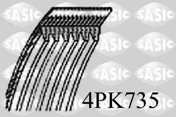 SASIC 4PK735 V-ribbed belt