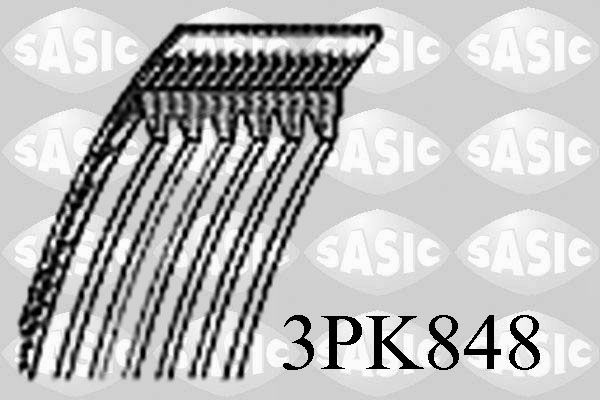 SASIC 3PK848 V-ribbed belt