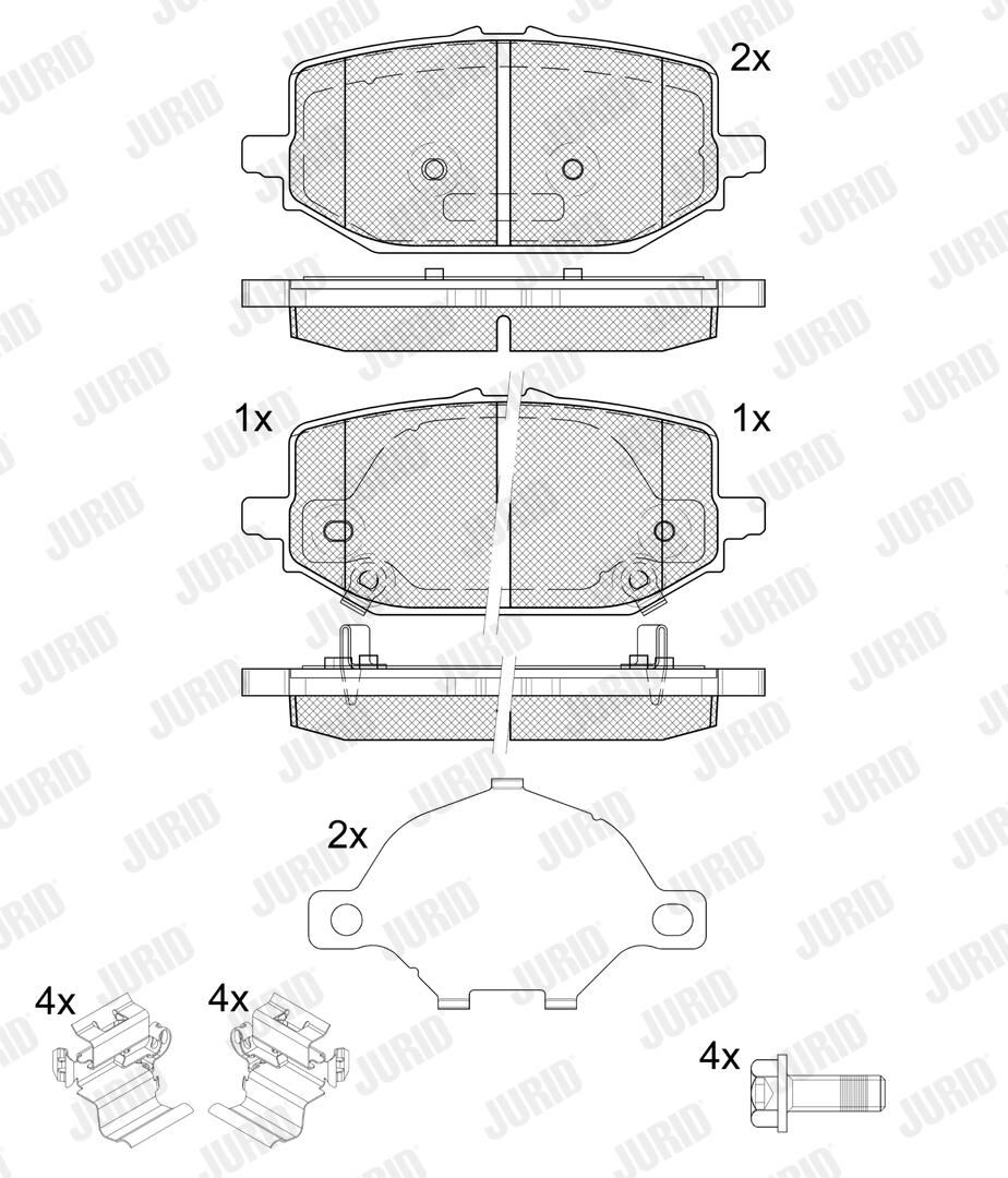 JURID 574352J Brake pad set, disc brake