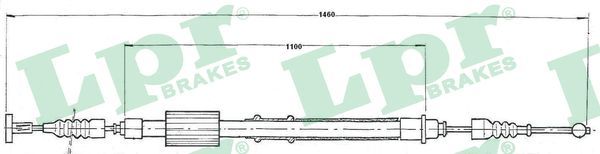 LPR C0155B Cable pull, parking brake