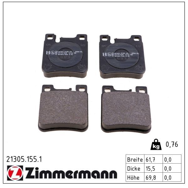 ZIMMERMANN 21305.155.1 Brake pad set, disc brake