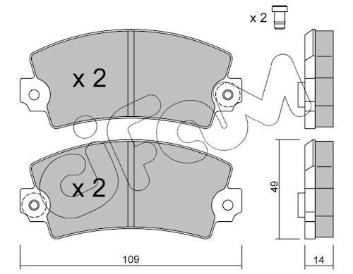CIFAM 822-005-5 Brake pad set, disc brake
