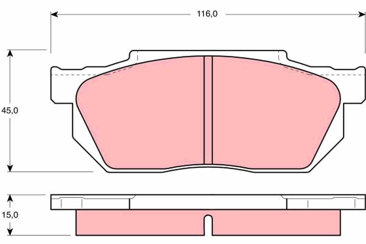 TRW GDB358 Brake pad set, disc brake