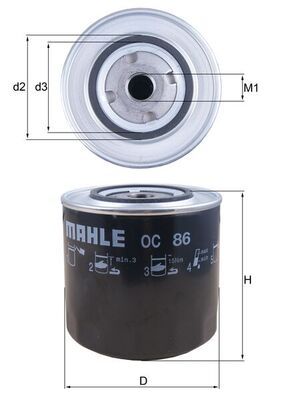 KNECHT OC 86 Oil filter