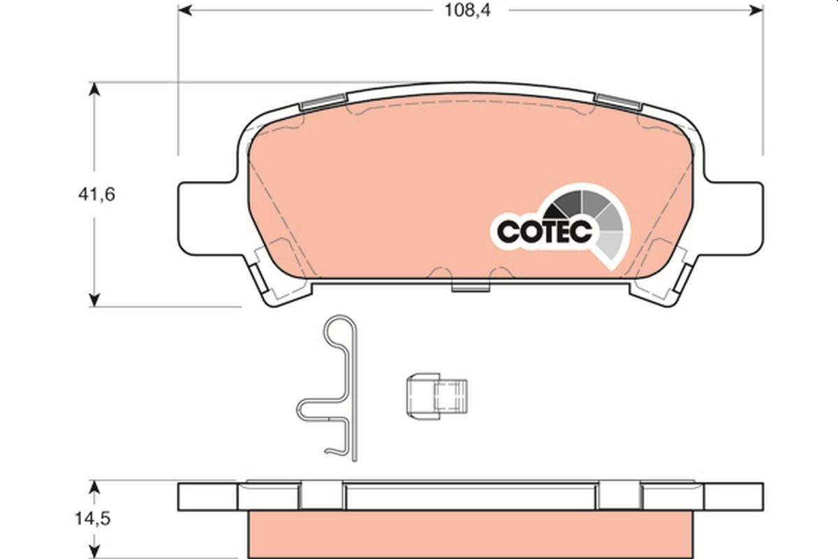 TRW GDB3223 Brake pad set, disc brake