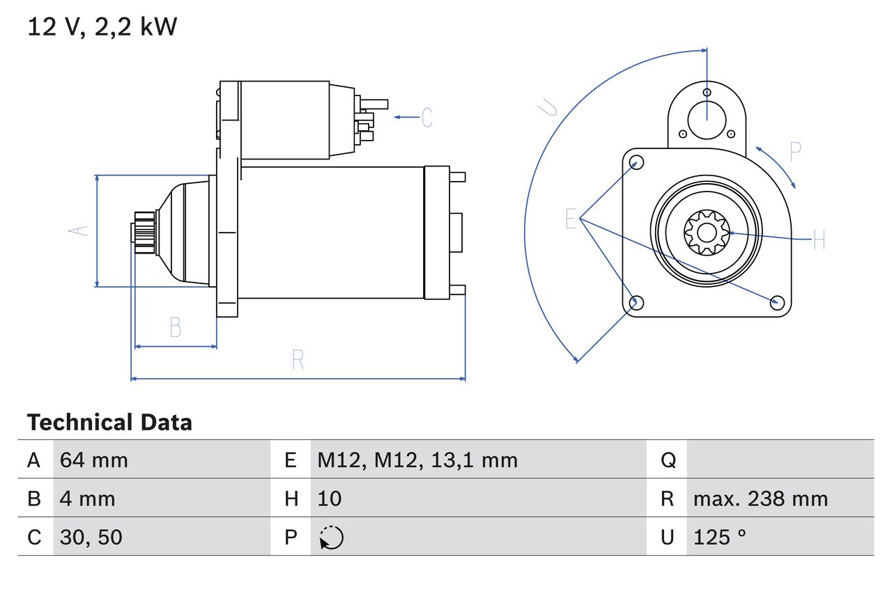 BOSCH 0 986 022 770 Starter