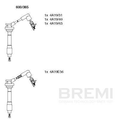 BREMI 600/365 Ignition cable kit