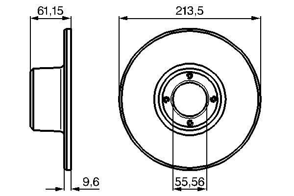 BOSCH 0 986 478 811 Brake disc