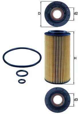 KNECHT OX 179D Oil filter