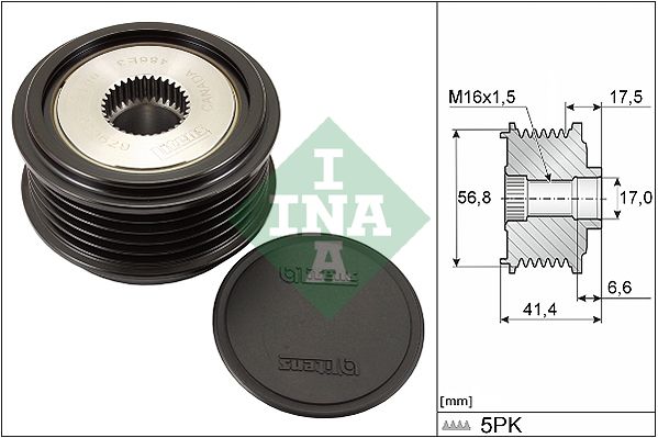 SCHAEFFLER INA 535 0071 30 Alternator freewheel clutch