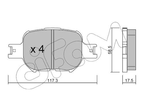 CIFAM 822-614-0 Brake pad set, disc brake
