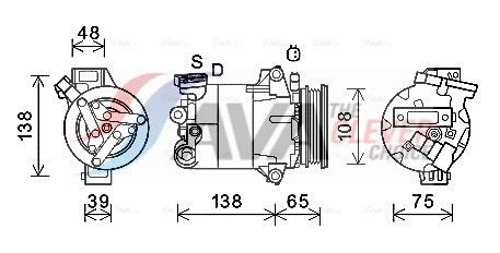 AVA CLEVER CHOICE FDAK595 Compressor, air conditioning