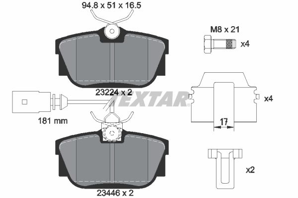 TEXTAR 2344605 Brake pad set, disc brake