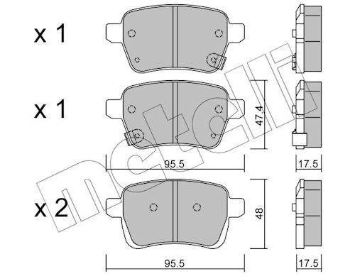 METELLI 22-1012-0 Brake pad set, disc brake