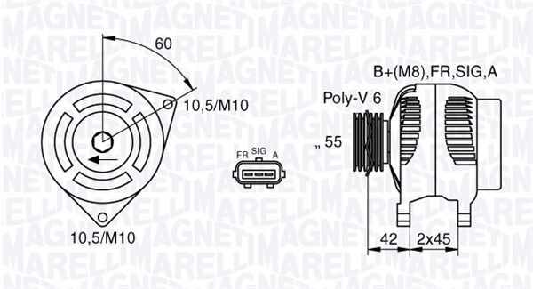 MAGNETI MARELLI 063377416010 Alternator