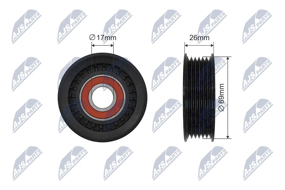 NTY RNK-FR-044 Deflection pulley/guide pulley, v-belt