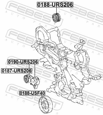 Tensioner Pulley, V-ribbed belt-1