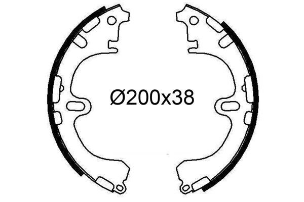 VALEO 564249 Brake shoe set