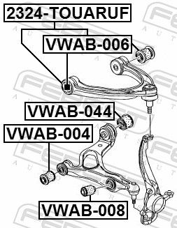 Mounting, control/trailing arm-1