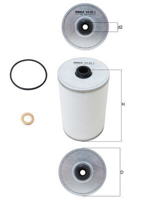 MAHLE KX 65D Fuel filter
