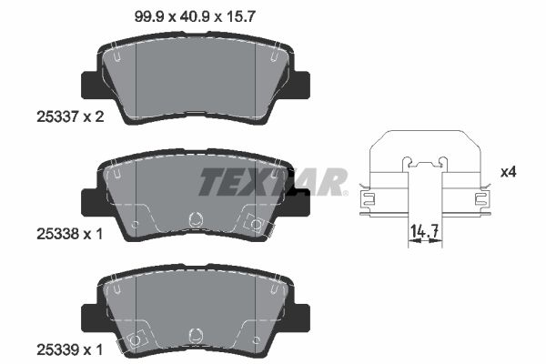 TEXTAR 2533703 Brake pad set, disc brake