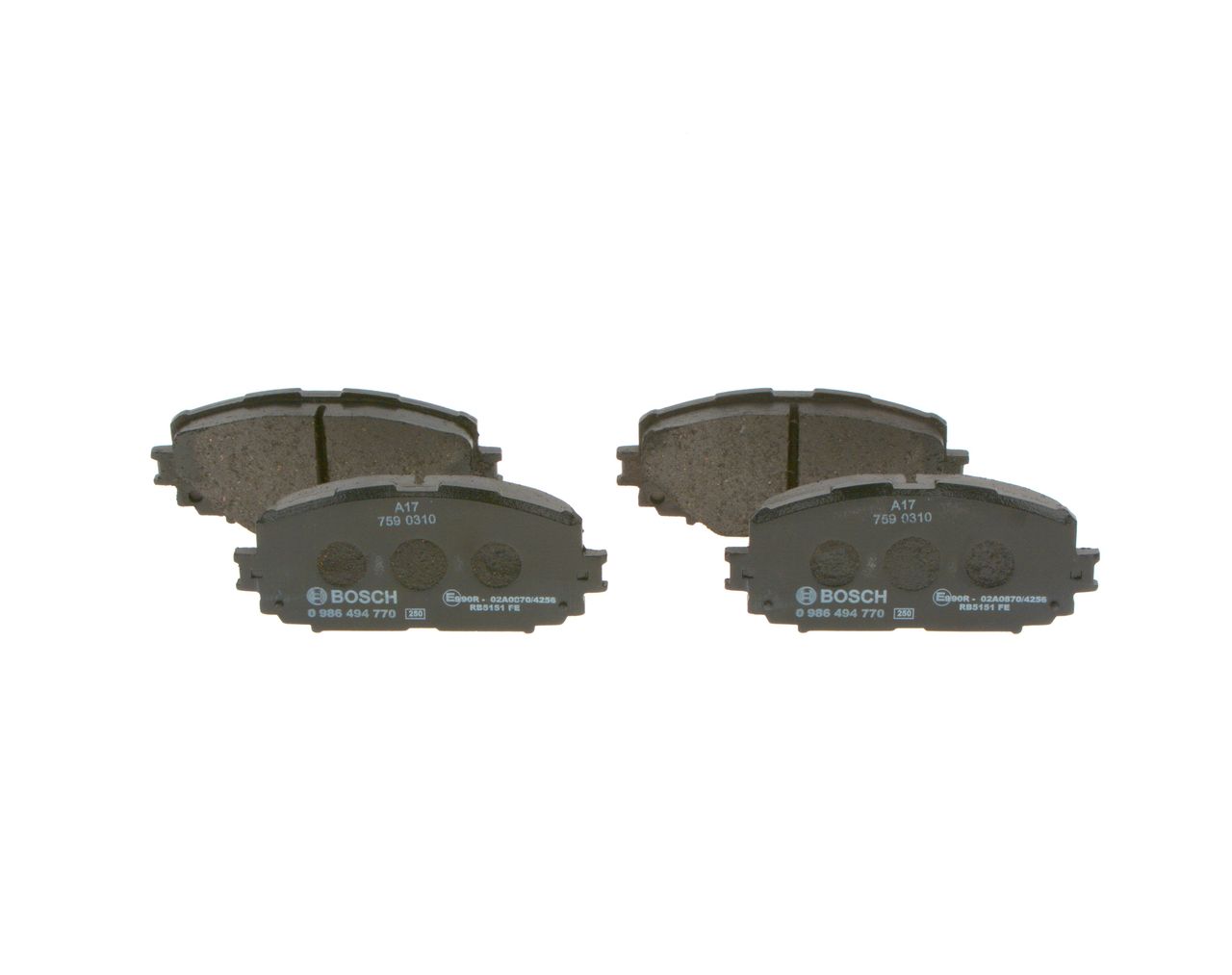 BOSCH 0 986 494 770 Brake pad set, disc brake