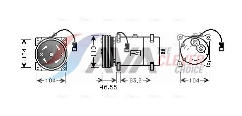AVA CLEVER CHOICE CNAK161 Compressor, air conditioning