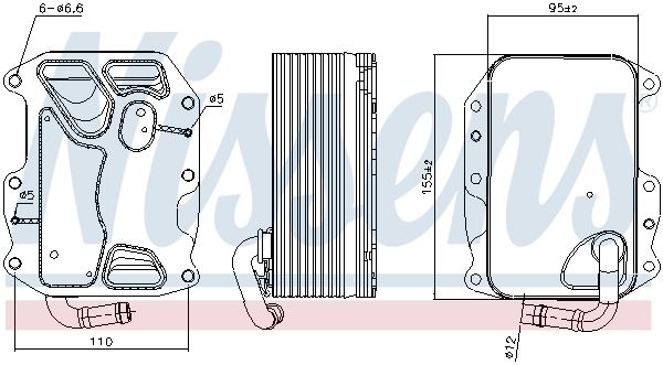 Oil Cooler, engine oil-5