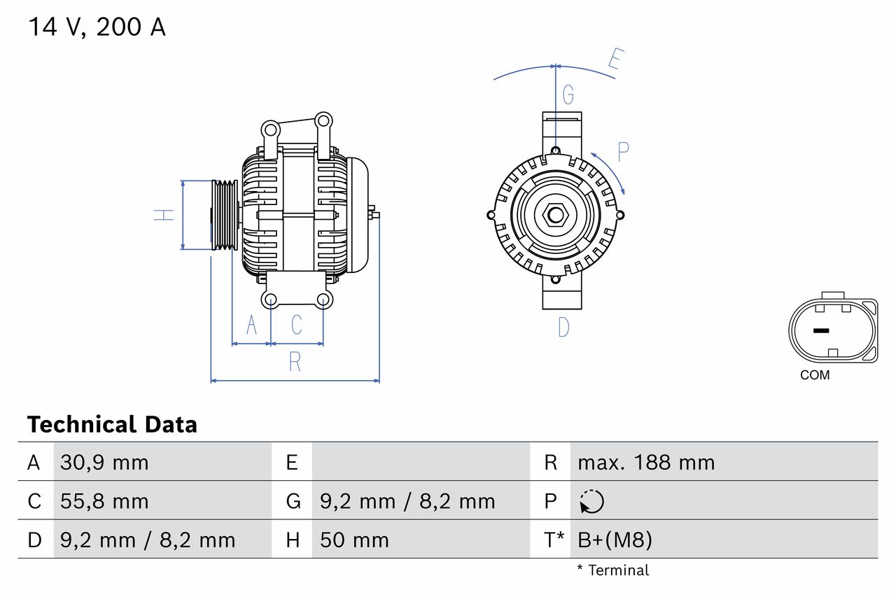 BOSCH 0 986 084 980 Alternator