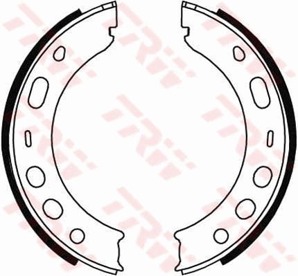 TRW GS8706 Brake shoe set, parking brake
