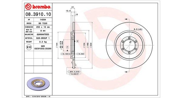 MAGNETI MARELLI 360406009700 Brake disc