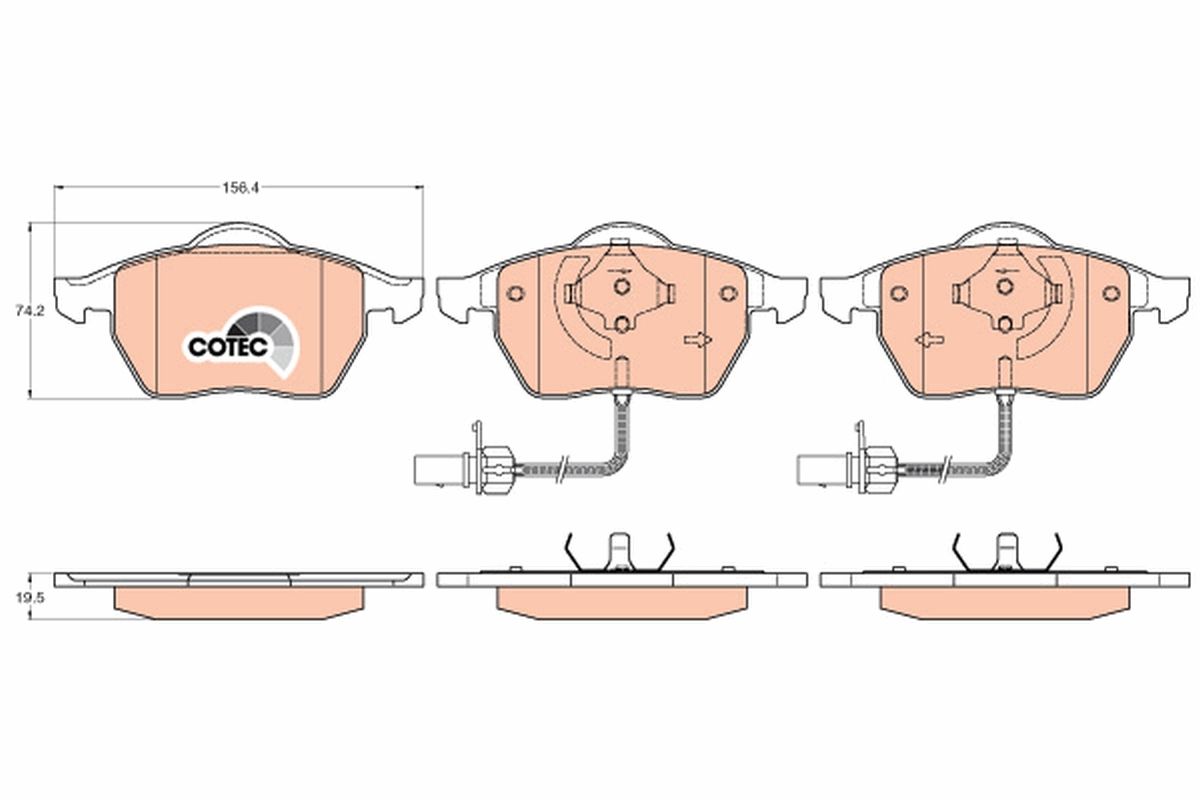 TRW GDB1307 Brake pad set, disc brake