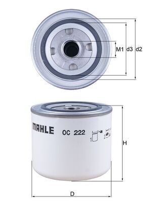 KNECHT OC 222 Oil filter