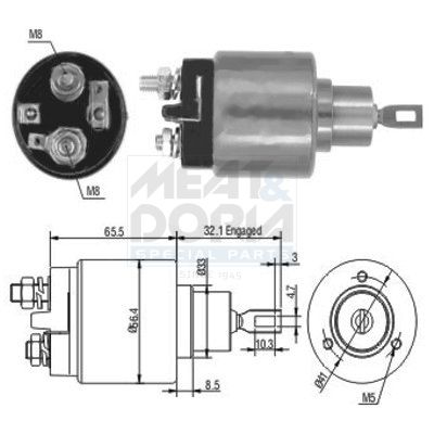 MEAT & DORIA 46002 Solenoid switch, starter