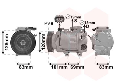 VAN WEZEL 8200K439 Compressor, air conditioning