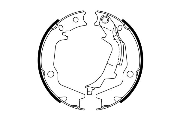 Brake Shoe Set, parking brake-4