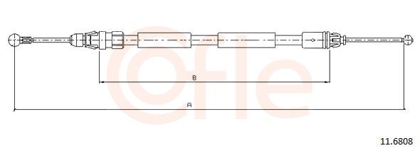 COFLE 11.6808 Cable pull, parking brake