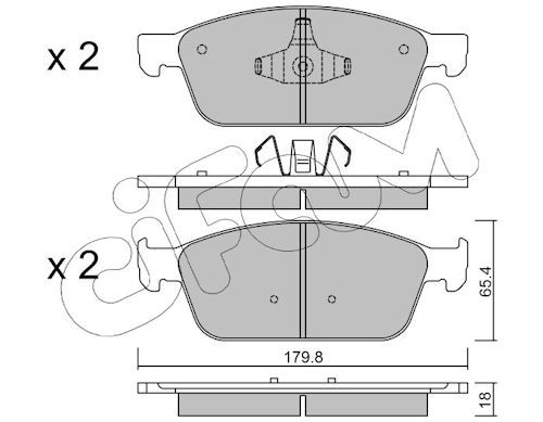 CIFAM 822-989-0 Brake pad set, disc brake