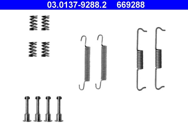 ATE 03.0137-9288.2 Accessory kit, parking brake shoes