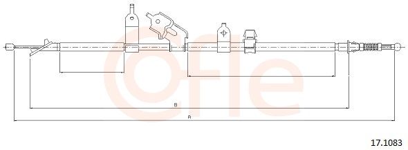 COFLE 17.1083 Cable pull, parking brake
