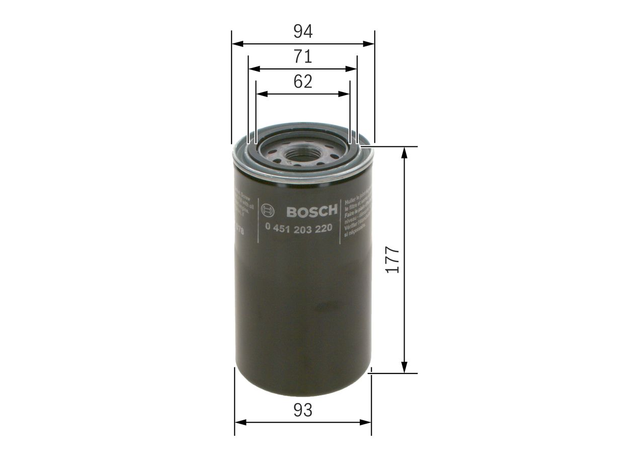 BOSCH 0 451 203 220 Oil filter