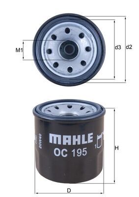 MAHLE OC 195 Alyvos filtras