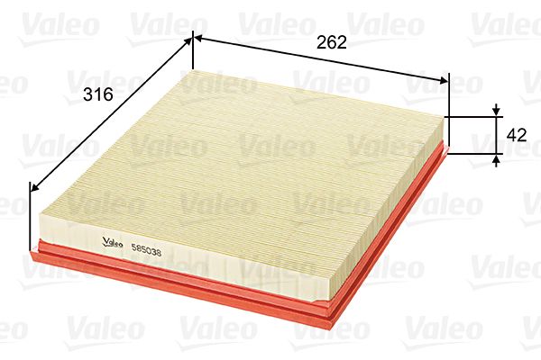 VALEO 585038 Oro filtras