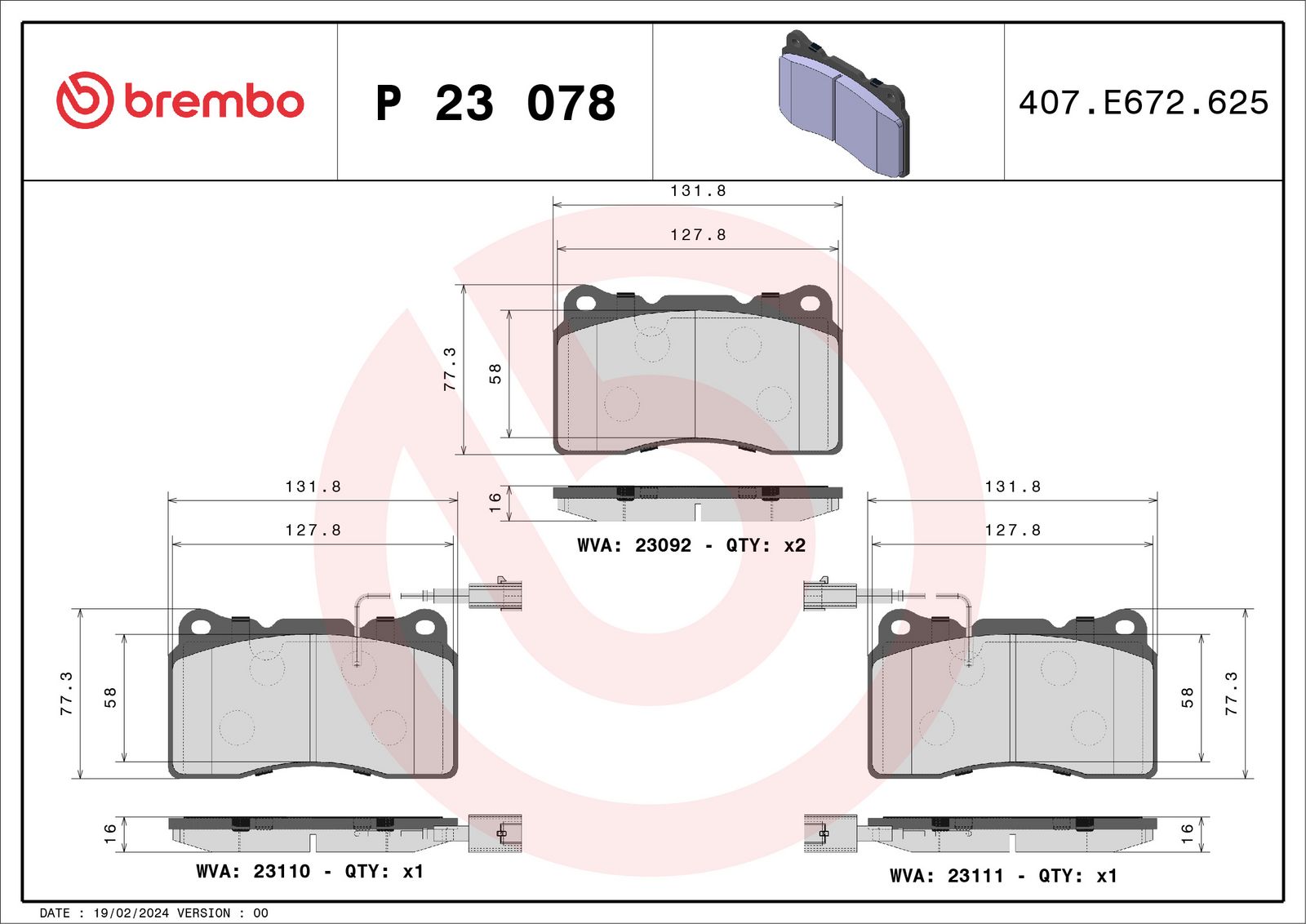 Brake Pad Set, disc brake-1