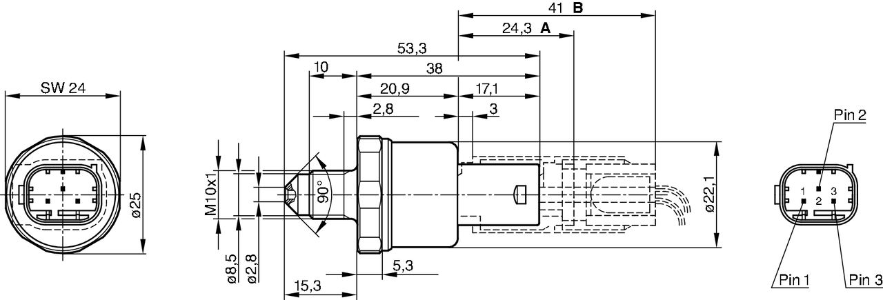Pressure Switch, brake hydraulics-6